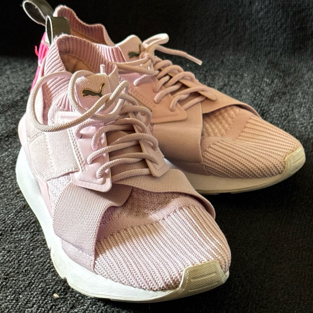 Puma Muse EvoKnit Women’s Size 9 Pink Knit Sneakers Slip-On Athletic Shoes 9/10 - Picture 3 of 15
